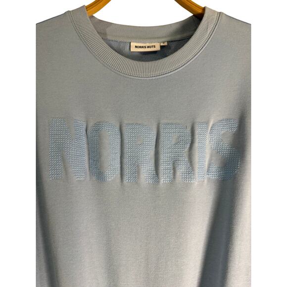 Norris Nuts Tops - Norris Nuts Blue Cross-stitch Sweatshirt M / L